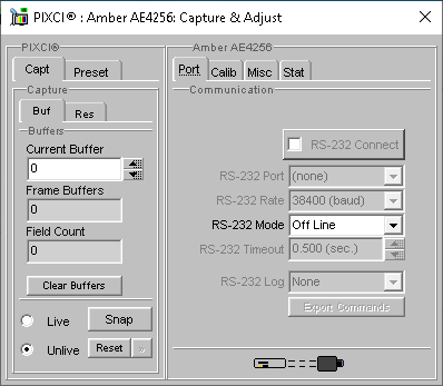 (XCAP Control Panel for the Amber AE4256)