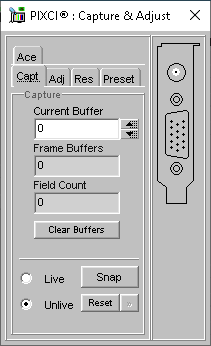 (XCAP Control Panel for the Generic Video 1920x1080i 60Hz)