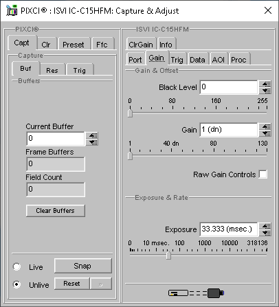 (XCAP Control Panel for the ISVI IC-C15HFM)