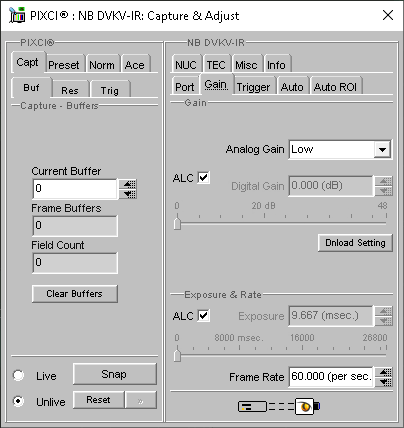 (XCAP Control Panel for the NB DVKV-IR)