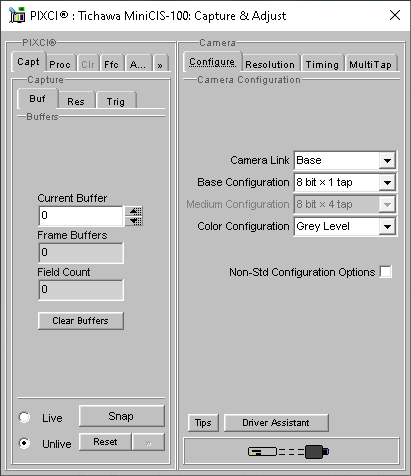 (XCAP Control Panel for the Tichawa MiniCIS-100)
