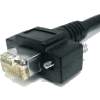 Straight-in RJ-45 with thumbscrews
